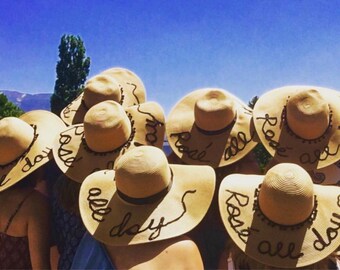 personalized floppy beach hat