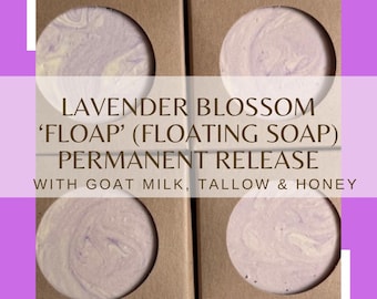 Lavender Blossom Floap Bar | Floating Whipped Soap | Goat Milk, Tallow & Honey | Scented to Perfection with our Farm Lavender Hydrosol