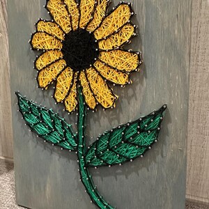 Sunflower String Art Sign