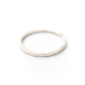Hammered Stacking Ring - Sterling Silver stacking ring or midi ring