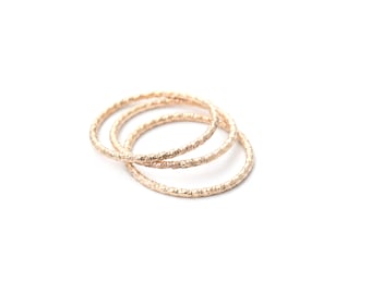 Faceted Stacking Ring - Gold filled stacking ring or midi ring