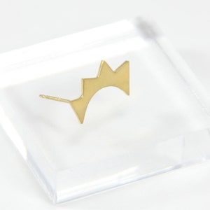 Chevron Stud Earring • Single Earring • 14k Vermeil • Ear Climber or Drop Stud • Handmade Jewelry