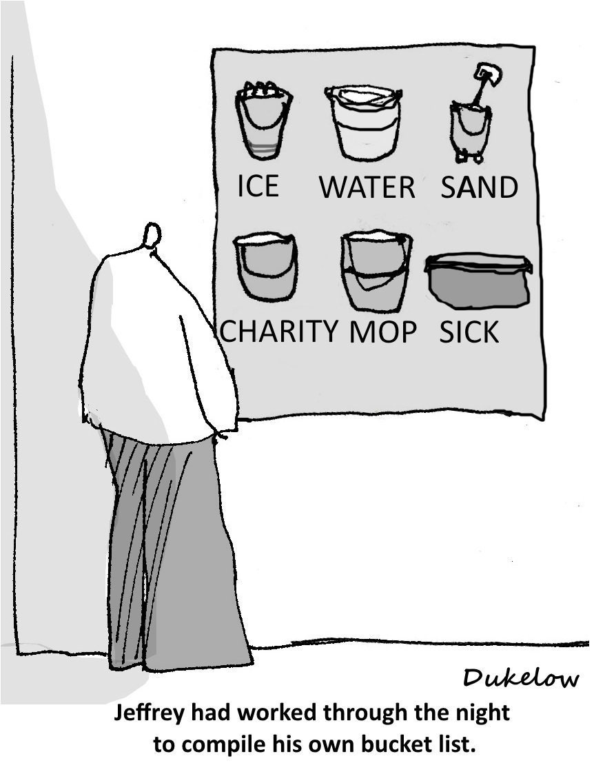 Bucket list cartoon print Etsy