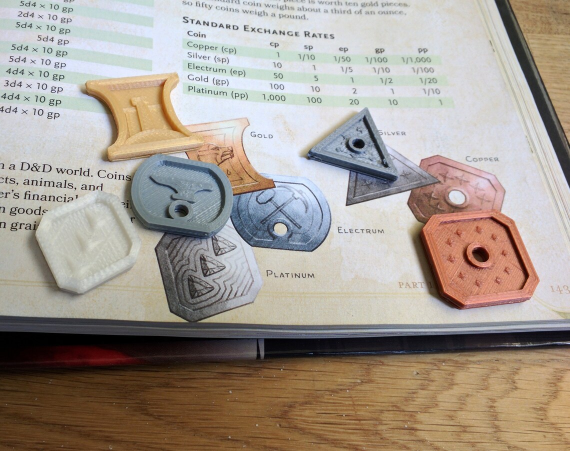 DnD 5e Valuta Prop per monitorare GP facilmente Etsy