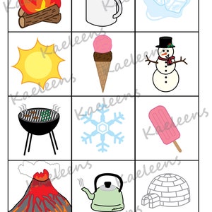Hot and Cold Printable