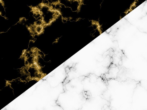 Vein Marble Shower Curtain White Black Gold Etsy