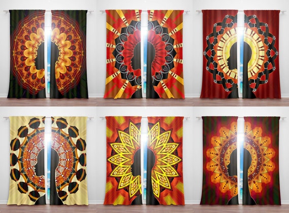 Afrika Gardinen Vorhang Afrocentric Fensterscheiben African Etsy
