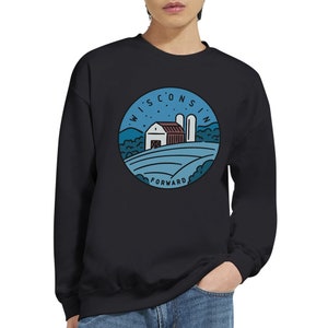 ウィスコンシン州 - クラシック ユニセックス クルーネック スウェットシャツ - Coast to Coast コレクション