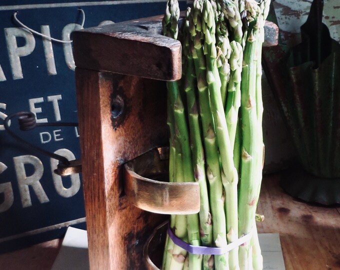 Rare Antique Kitchen Utensil England Asparagus Rustic Wooden Tool Industrial Brass Etsy
