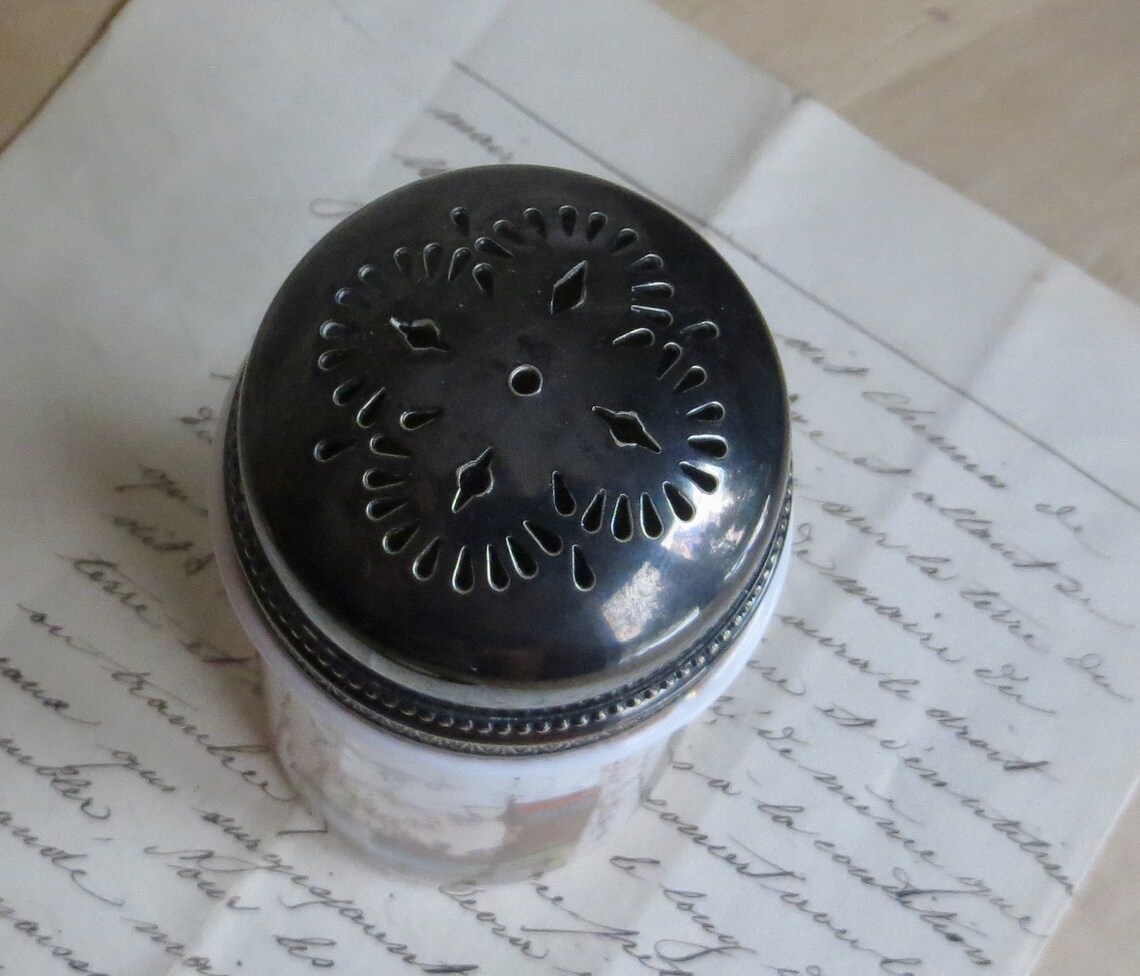 Antique Sugar Shaker Muffineer Porcelain Hand Painted Kitchen Etsy