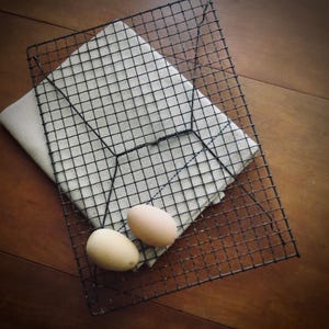 Vintage French Wire Baking Rack Wirework Cooling Cooking Pie Trivet Hot Pad Rustic Kitchen Cottagecore