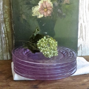 Antique Lavender Depression Glass Plates Amethyst Dishes | Etsy