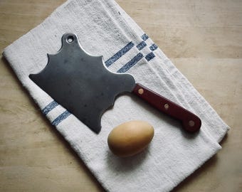Antique English Cleaver Knife Butcher Meat Rustic Kitchen Utensil Tool Hatchet Cottagecore Decor