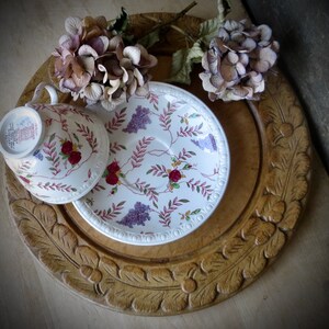 Vintage Copeland Spode Tea Cup and Saucer Wisteria English Teacup Roses Cottagecore
