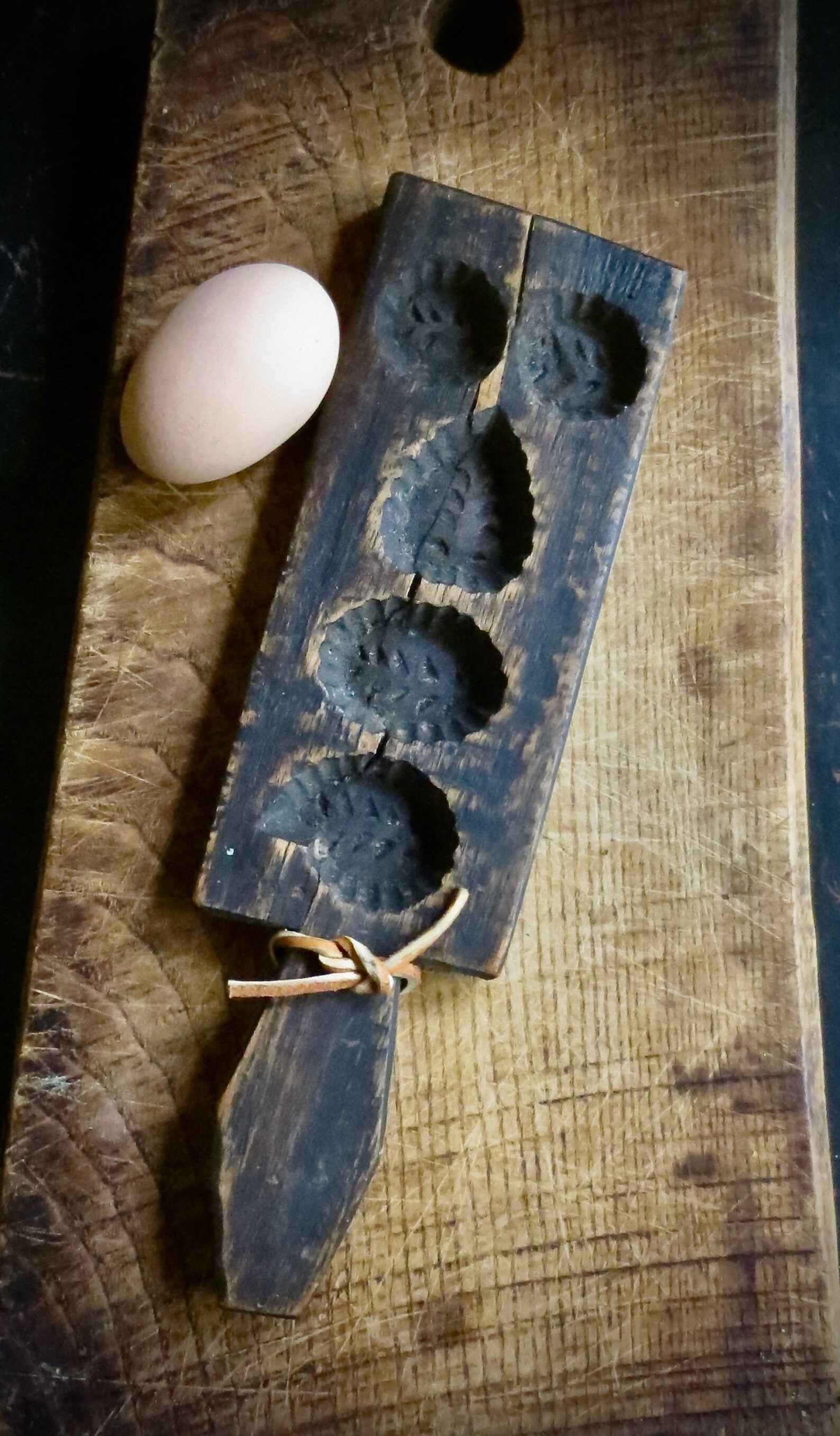 Antique Wooden Maple Sugar Mold Candy Leaves Hand Carved Mould Etsy