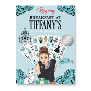 Breakfast at Tiffany's Sticker Pack | 8 Sticker Sheets | Calendar Stickers | Audrey Hepburn Stickers | Planner Sticker | Illustrated Sticker