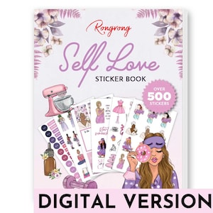 Self Love Sticker Book | Over 500 Stickers | Illustrated Stickers | Planner Stickers | Self Care Gift | Affirmation Sticker