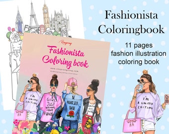 Fashion Illustration Coloring Book-DIGITAL VERSION