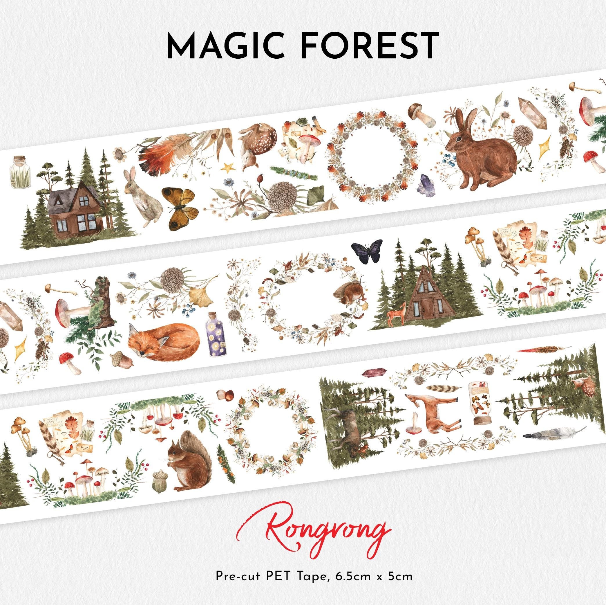 テープ・マスキングテープ forest house PET Magic Forest PET Tape - Etsy