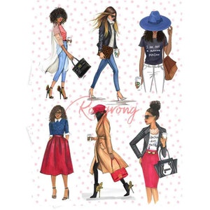 Fashion Sticker Pack | 8 Sticker Sheets | Black Girl Magic | Planner ...