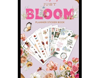 Just Bloom Planner Sticker Book | Floral Stickers | Hand-drawn stickers | Decorative Sticker Book