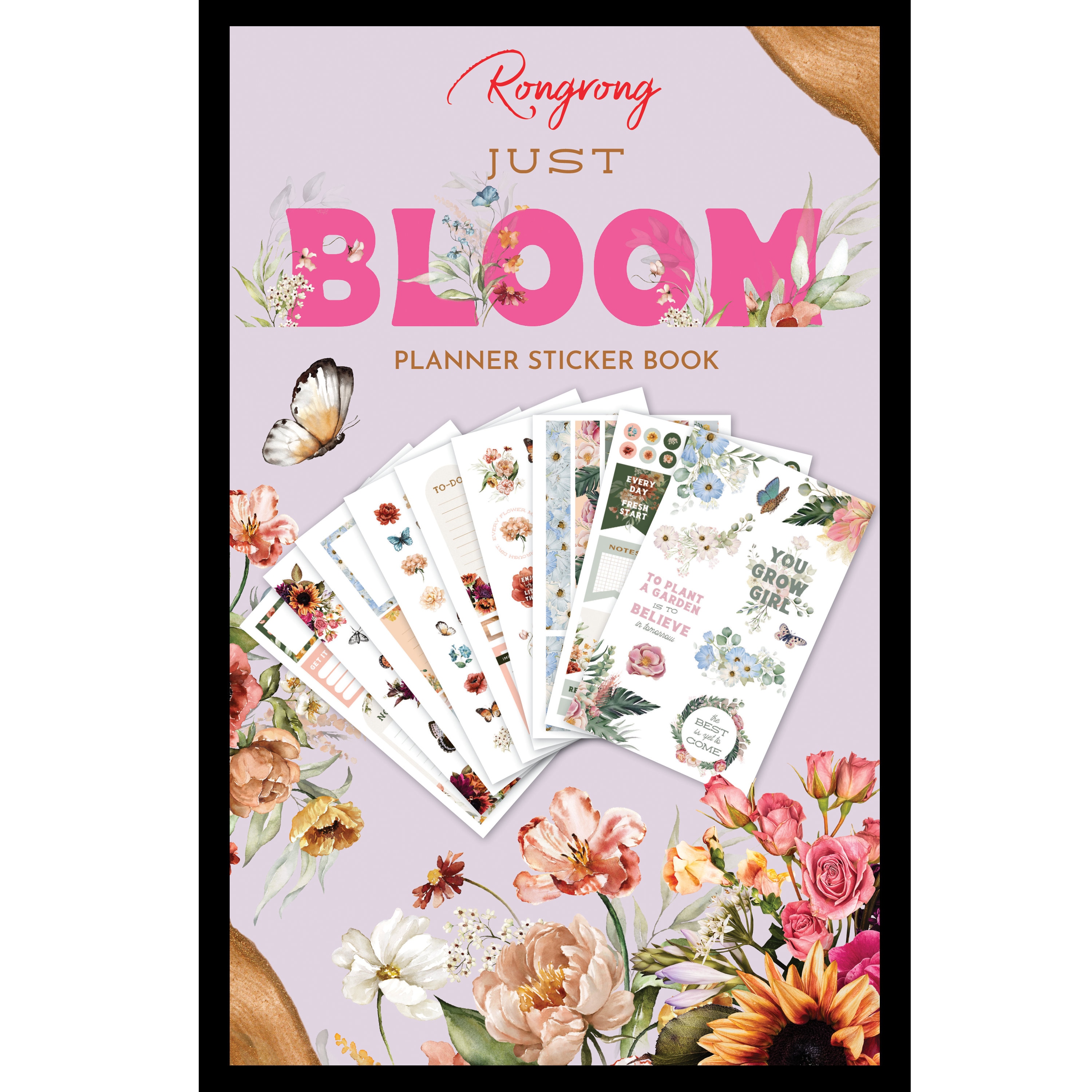 Just Bloom Planner Sticker Book Floral Stickers Hand-drawn Stickers  Decorative Sticker Book 