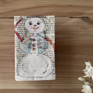 Watercolor Snowman Christmas Towel: Winter Holiday Decor
