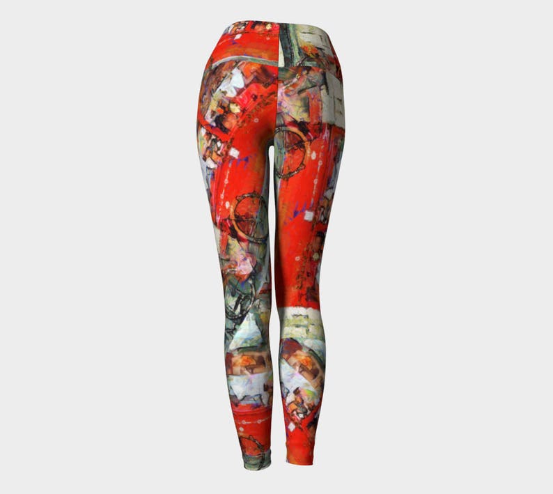Red Leggings Yoga Leggings Colorful Clothing Unisex Legging Activewear Women/'s Clothes Urban Art Mother Daughter Pants Workout Gift Bicycle