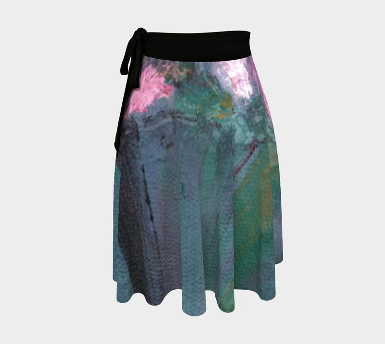 Wrap Skirt, Gypsy Skirt, Boho Skirt, Feminine Skirt Hippie Floral Dance Skirt Ballet Skirt Yoga Skirts for Plus Size Blue Green Pink Flowers image 2