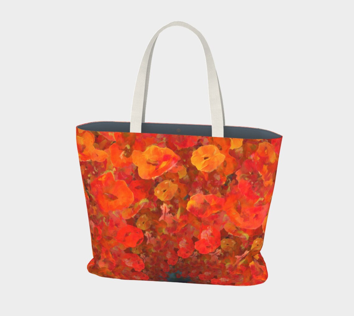 Extra Large Tote Bag Canvas Shopping Tote With Inner Zipper Etsy