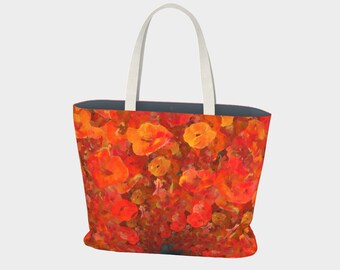 Extra Large Tote Bag, Canvas Shopping Tote With Inner Zipper