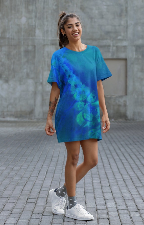 Light blue t shirt dress sale