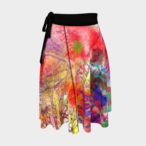 Colorful Wrap Skirt Ballet Skirt Hippie Skirts Boho Festival Clothes Dance Wrap Around Skirt Gypsy Plus Size Women Clothing Red Beach Wrap image 1