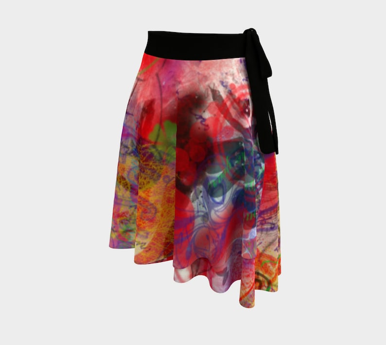 Colorful Wrap Skirt Ballet Skirt Hippie Skirts Boho Festival Clothes Dance Wrap Around Skirt Gypsy Plus Size Women Clothing Red Beach Wrap image 2
