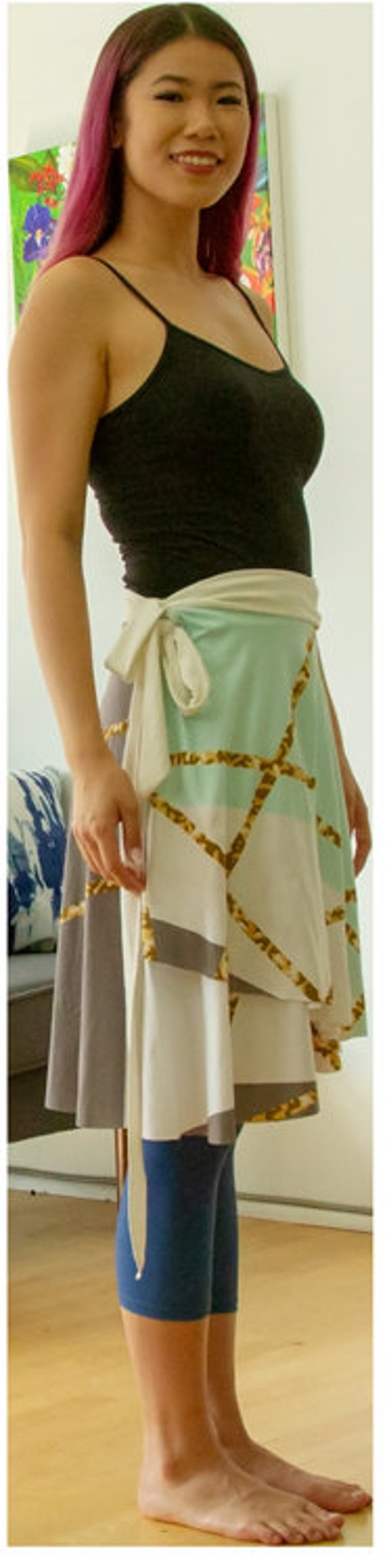 Sweet Rose Wrap Skirt Soft Easy Care Dance Skirt Yoga Party Skirt Wraparound Skirt Blush Pink Blue Green Skirt Teal Gray Ballet Skirt