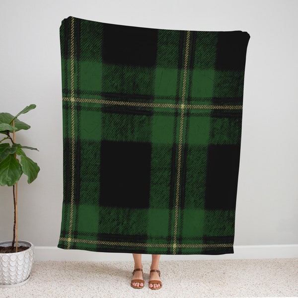 Plaid Throw Blanket Etsy