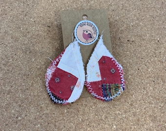 Quilt Scrap Teardrop Earrings