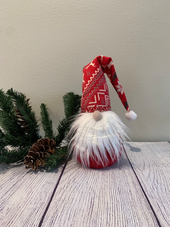 Nordic Santa Gnome With Floppy Hat Upcycled From Felted Wool - Etsy