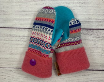 Sweater mittens /Soft and warm-handmade from recycled wool sweaters - size medium