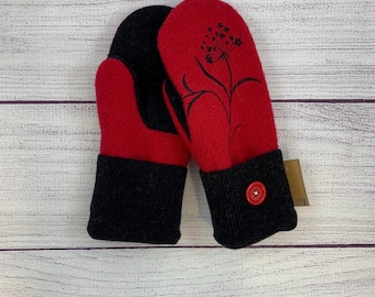 Sweater mittens  - SIZE MEDIUM /Soft and warm-handmade from recycled wool sweaters