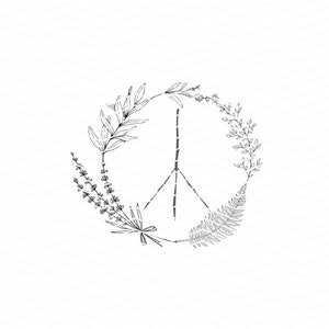 Floral Peace Sign logo