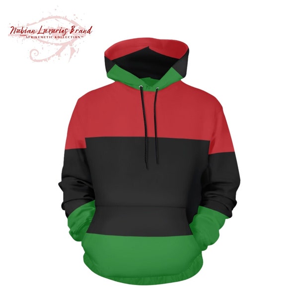 African Clothing - RBG  Hooded Sweater -Pro Black Clothing -Pan African - Unapologetically Black - Garveyite - Black Pride - 2XL 3XL 4XL