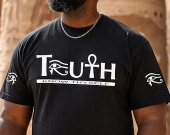 Ankh Shirt| Ankh T Shirt| Truth Tshirt| Eye of Ra Horus Heru Shirt| African Shirt| Mens African Shirt| Egyptian Shirt| Kemet Tshirt|TRUTH