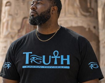 African Clothing - Ankh T Shirt| Truth Tshirt| Eye of Ra Horus Heru Shirt| African Shirt| Mens African Shirt| Egyptian Shirt|Kemet Tshirt