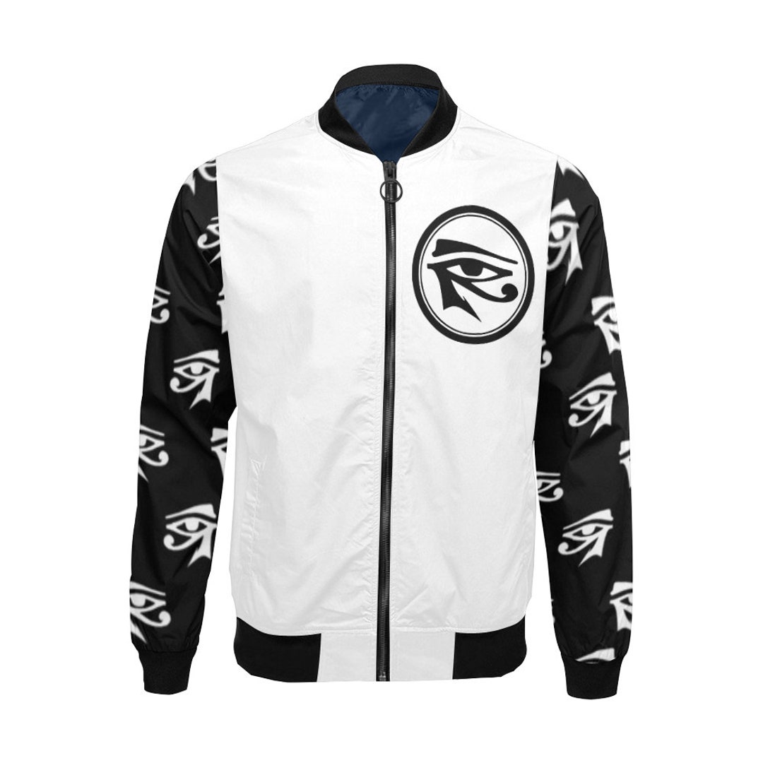 Men's Eye of Horus Bomber Jacket // Egyptian Eye of Heru Coat African