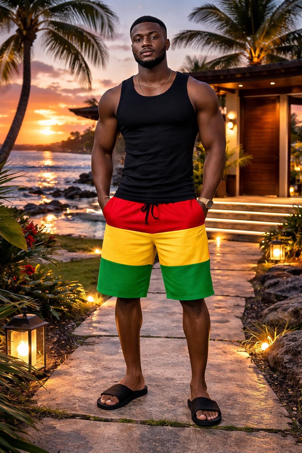 Débardeur Reggae Rastafari Lion Of Judah - Cadeau Rasta Surf Bob Marley Style