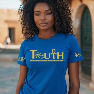 Truth - Know Thyself - Ankh Shirt for Women // Egyptian Clothing // Eye of Horus - Heru - Ra Shirt // Kemetic Shirt //