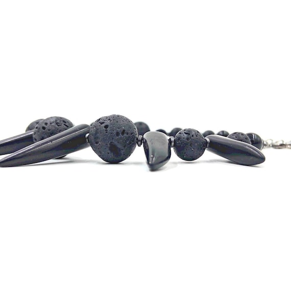 Men s Tribal Jewelry Shaka Zulu Necklace African Mens Choker Black