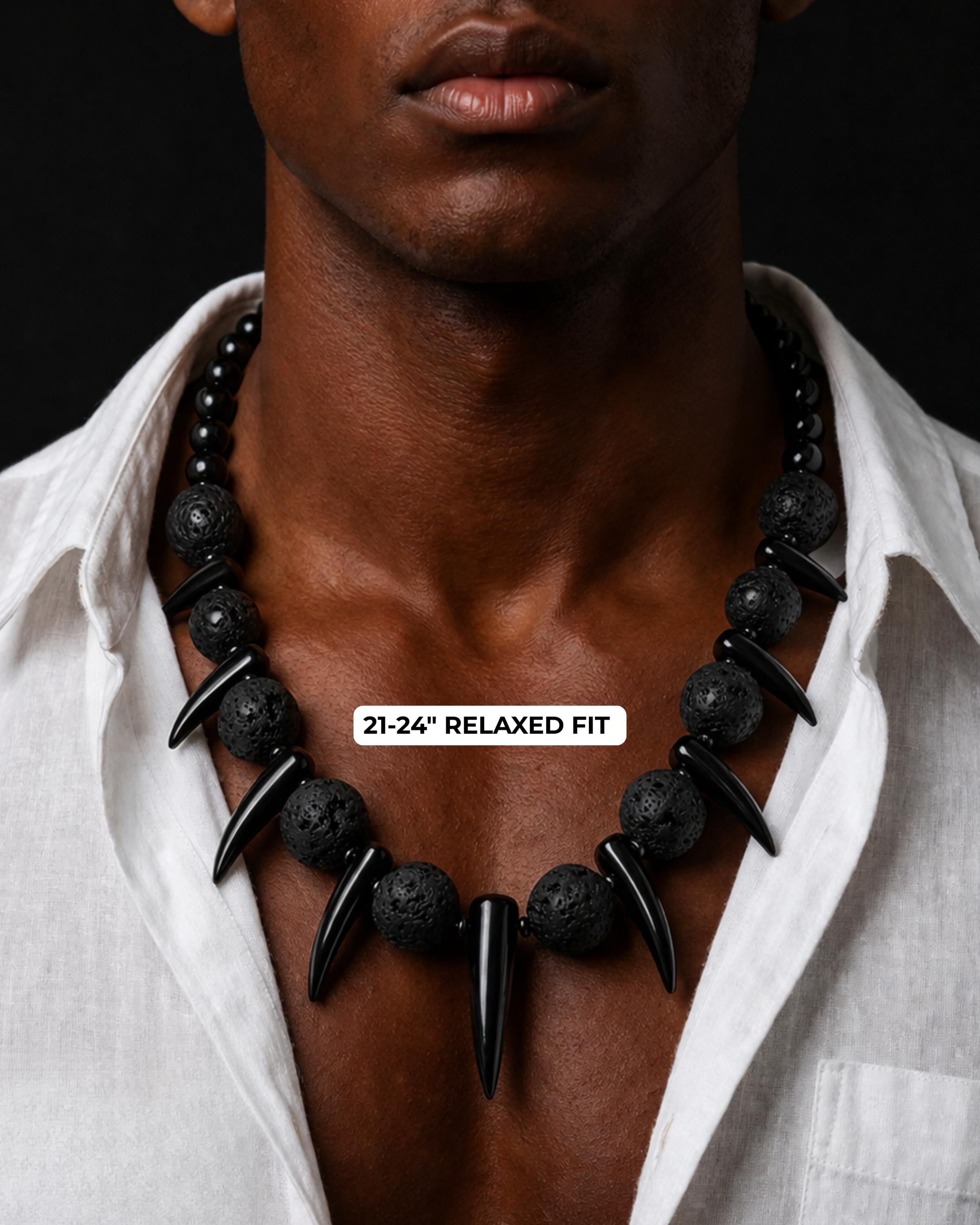 Men's Tribal Jewelry - Shaka Zulu Necklace - African Mens Choker