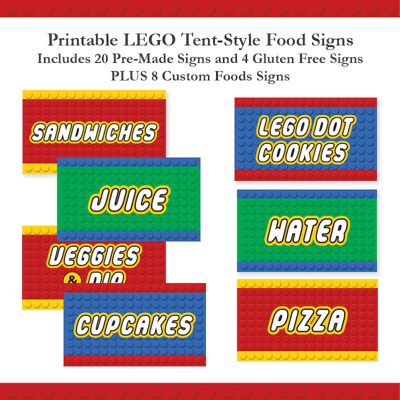 Coming up with Block Birthday Buffet Labels and Dessert Desk Symptoms 24 Pre-designed Signs and symptoms and 8 Customized Signs and symptoms / Printable / Do-it-yourself graphic relating to Free Printable Lego Labels identify Producing Block Birthday Buffet Labels and Dessert Desk Signs and symptoms 24 Pre-designed Indicators and 8 Customized Indications / Printable / Do-it-yourself